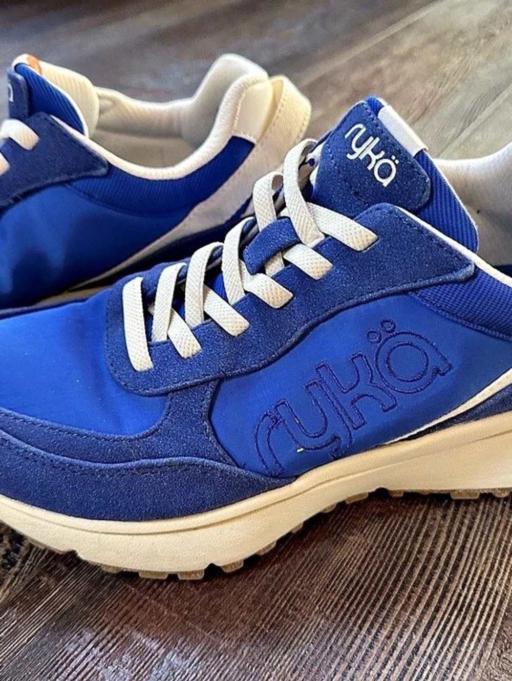 Ryka Jog On Women's Blue & White Athletic Sneakers